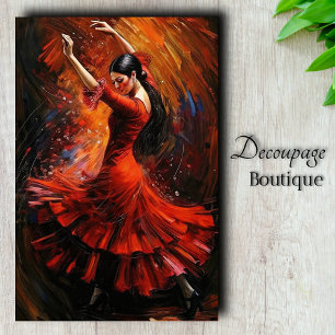 Flamenco Fire Decoupage Tissue Paper