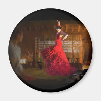 Flamenco fire lights a tea house in Tokyo, Japan Magnet