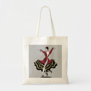 Flamenco Inspired Tote Bag, Passion in the Dance,