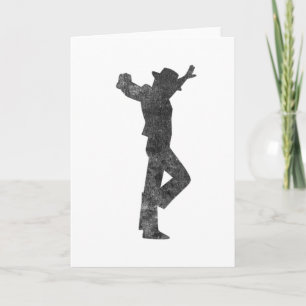 Flamenco Male Dancer Black Distressed Card
