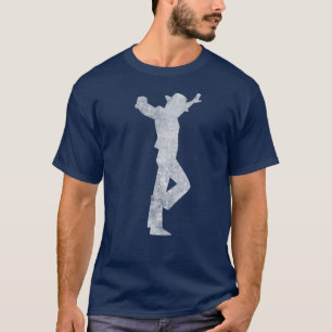 Flamenco Male Dancer White Distressed T-Shirt