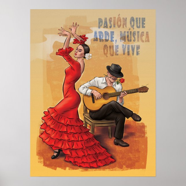Flamenco Passion – Spanish Art Poster (Front)