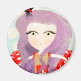 Flamenco spain girl purple tender eyes love magnet