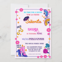Flamenco Theme Birthday Party Invitation