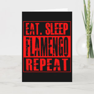 Flamengo Soccer - Camisa Eat Sleep Flamengo Repeat Card