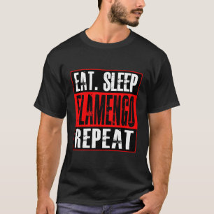 Flamengo Soccer Camisa Eat Sleep Flamengo Repeat T-Shirt