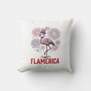 Flamerica Flamingo Patriotic Vintage Shirt Design_ Cushion