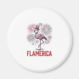 Flamerica Flamingo Patriotic Vintage Shirt Design_ Magnet
