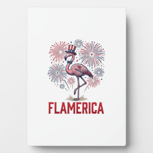 Flamerica Flamingo Patriotic Vintage Shirt Design_ Plaque