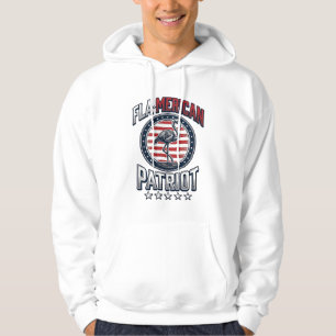Flamerican Patriot Flamingo Vintage Vector Hoodie