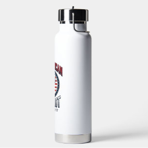 Flamerican Patriot Flamingo Vintage Vector Water Bottle