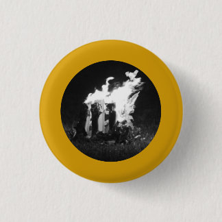 flames 3 cm round badge