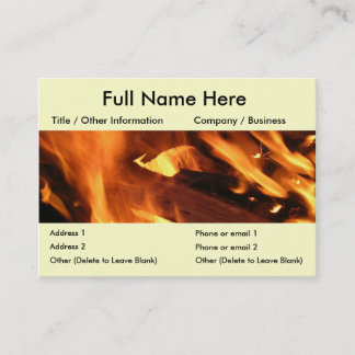 Flames and FIre Business Card
