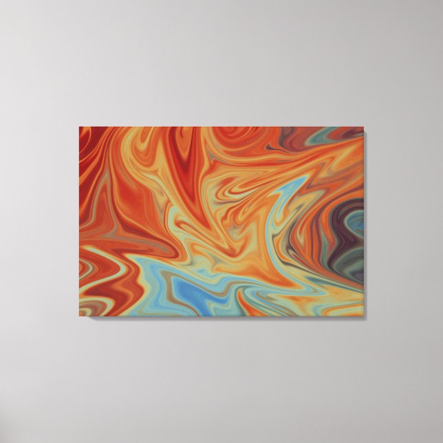 Flames And Water Abstract Design | Best fine art Canvas Print (Front)