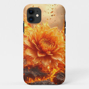 Flames are flying around a flower Case-Mate iPhone case