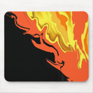 Flames at Night Mouse Pad