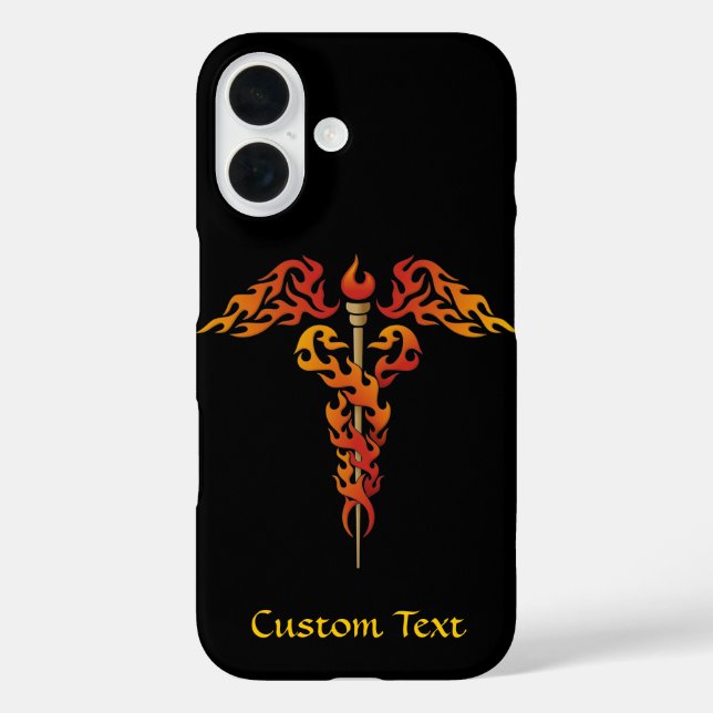Flames Caduceus Case-Mate iPhone Case (Back)
