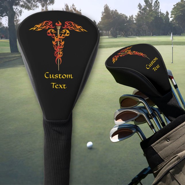 Flames Caduceus Golf Head Cover (Creator Uploaded)