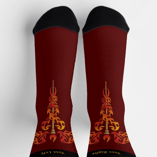 Flames Caduceus Socks (Top)