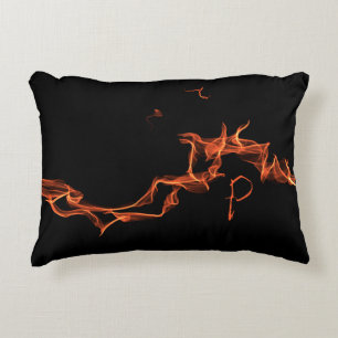 Flames Custom Monogrammed Decorative Cushion