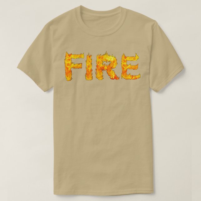 Flames Fire Typography Graphic Novelty Popular Sla T-Shirt (Design Front)
