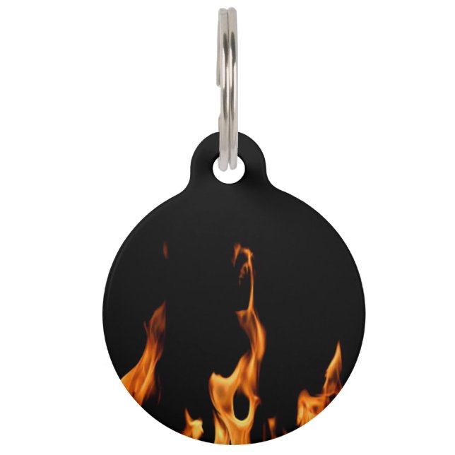 Flames - Flame - Flame - Flames - Fire - Fire   Pet Tag (Back)