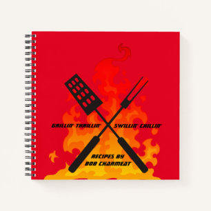 Flames grilling personal cookbook recipe notebook