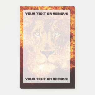 Flames Lion Your Text  Post-it Notes
