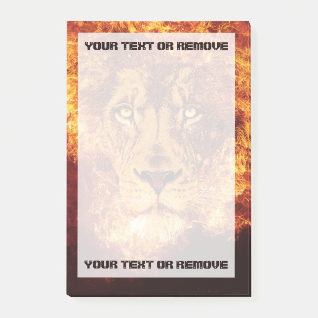 Flames Lion Your Text  Post-it Notes (Front)