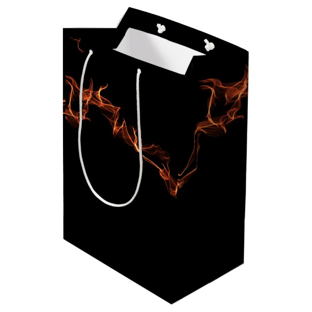 Flames Medium Gift Bag (Back Angled)