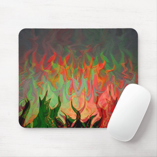 Flames.... Mouse Pad (With Mouse)