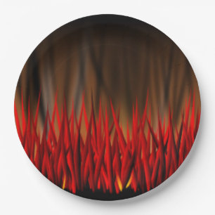 FLAMES OF FIRE PAPER PLATE