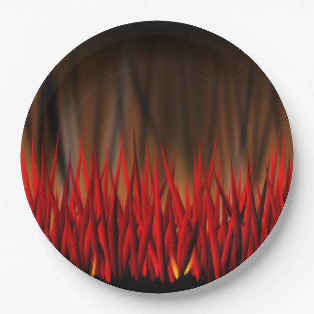 FLAMES OF FIRE PAPER PLATE (Front)