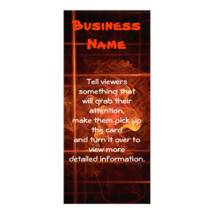 Flames Over Black Rack Card