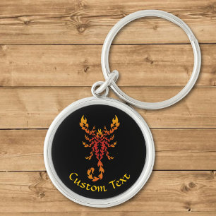 Flames Scorpion Key Ring