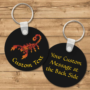 Flames Scorpion Keychain