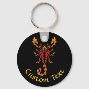 Flames Scorpion Keychain