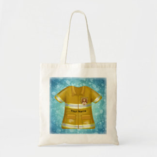 Flames Shield Firefighter Tote Bag