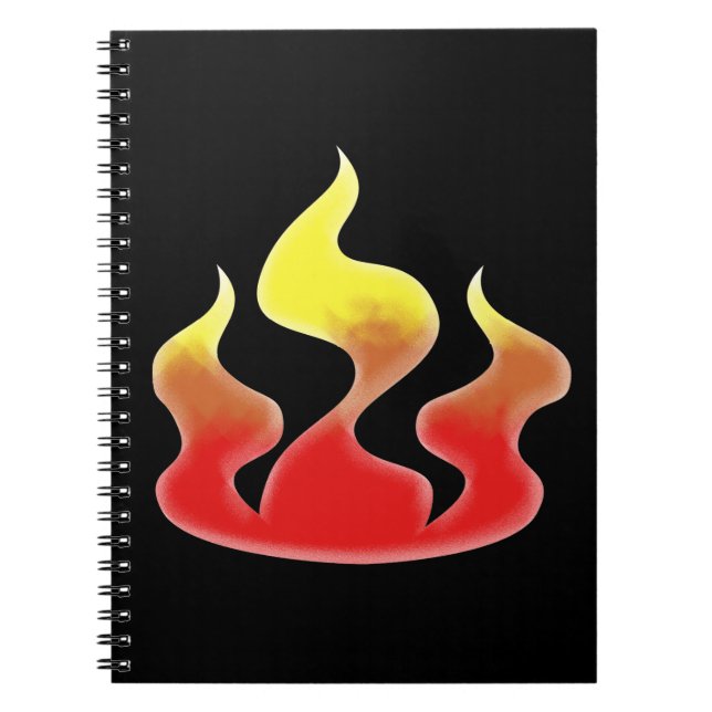 Flames Spiral Notebook (Front)