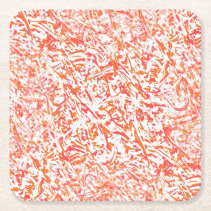 Flames Square Paper Coaster