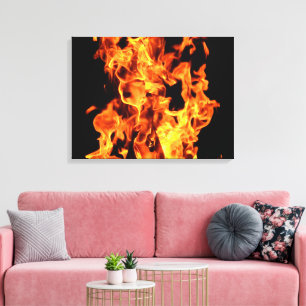 Flames Stretched Canvas Print
