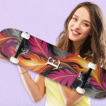 Flames Urban Street Art Graffiti Cool Monogrammed Skateboard<br><div class="desc">Blaze a trail and unleash your inner fire with this vibrant skateboard. In fiery orange, pink and charcoal ash grey, the board features a flames design in an urban street art style. The flames have a feathered effect. Personalise with your initial as a monogram in the centre of the board....</div>