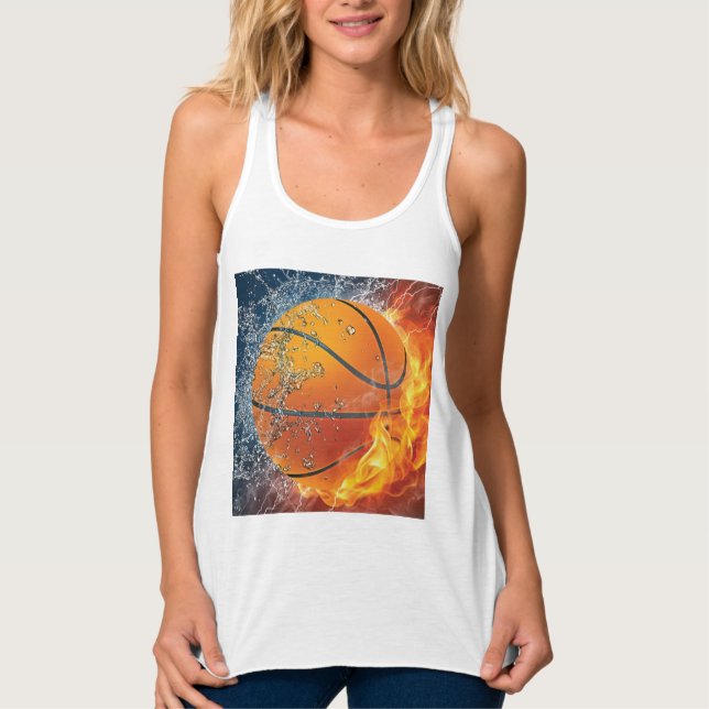 Flamig basketball singlet (Front)