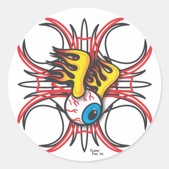 Flamin' Eye Sticker (Front)