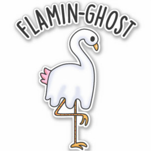 Flamin-ghost Funny Flamingo Ghost Pun