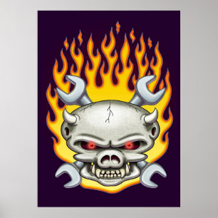 Flamin' Hog Poster