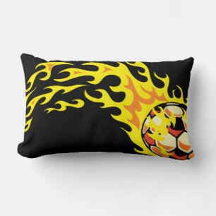 Flamin’ Soccer Ball Lumbar Cushion