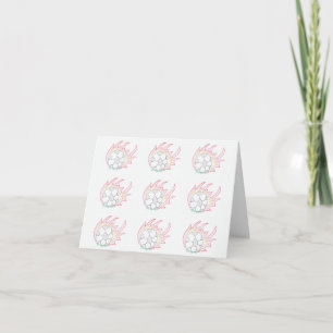 Flamin' Soccer ball notecard