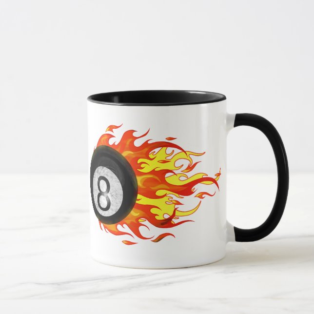 Flaming 8 Ball Mug (Right)