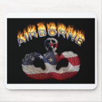 Flaming Airborne Gift Mouse Pad